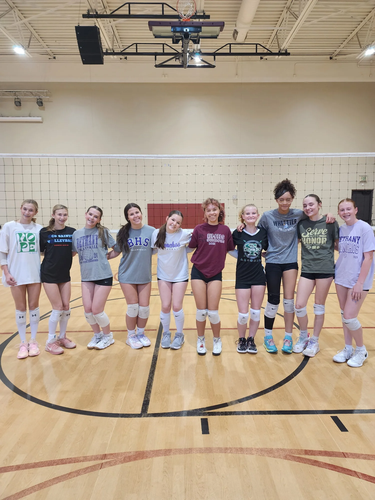 OKC Ignite team gathered on the court