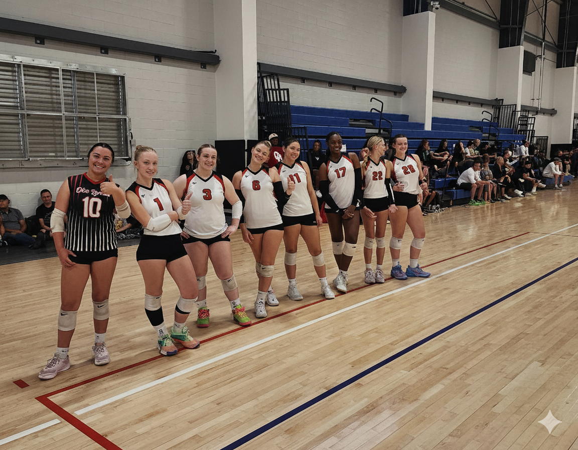 OKC Ignite team lineup in white and red uniforms